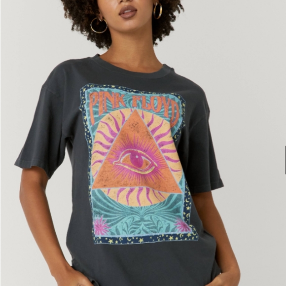 Daydreamer Tops - Pink Floyd Poster Weekend Tee In Vintage Black